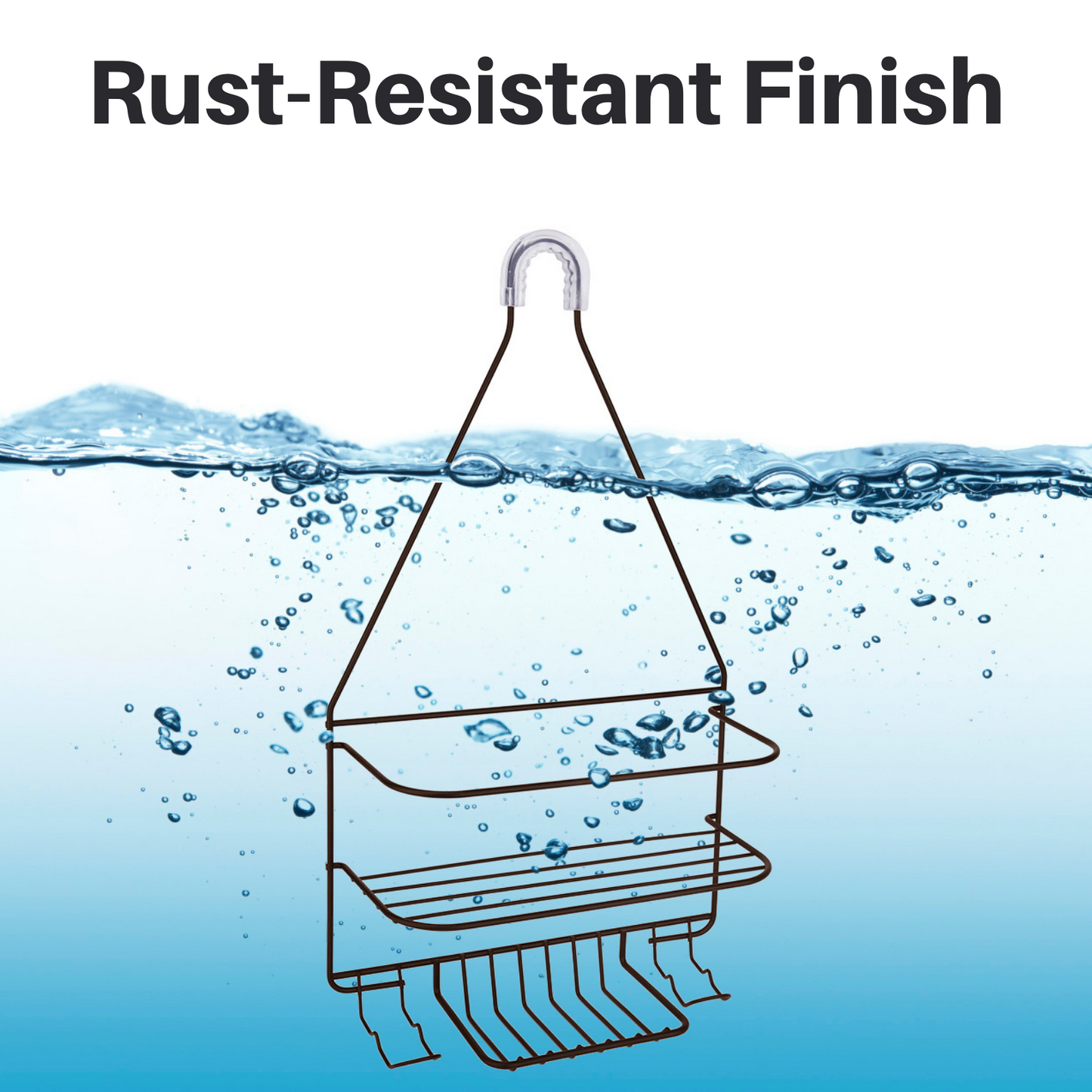 Hanging Shower Caddy, Shower Organizer, Bathroom Storage Rack Over Shower Head, Shampoo Soap Holder, Bronze