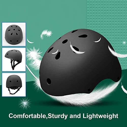 Skateboard Helmet for Roller Skate, Longboard, Inline Skating, Bike Helmets with Adjustable Straps