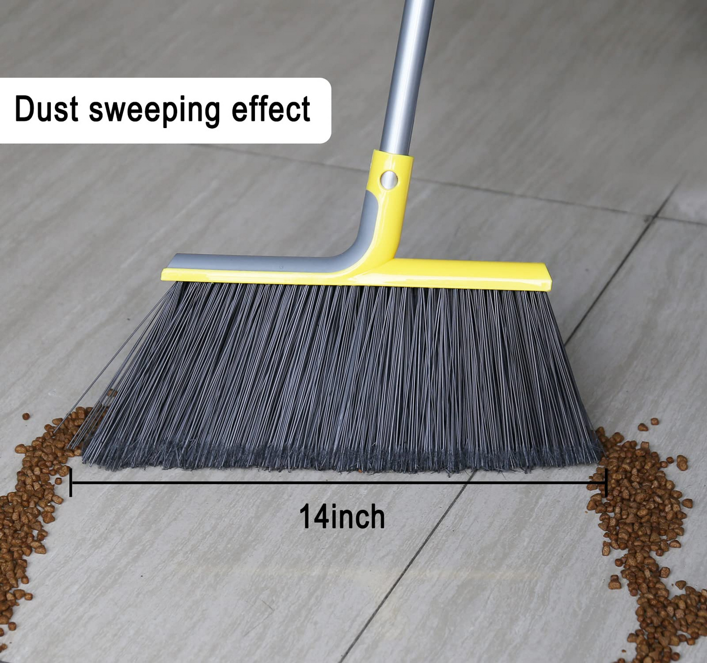 Outdoor Broom for Floor Cleaning,58" Heavy-Duty Commercial Broom for Sweeping Concrete Courtyard Garage Patio Indoor Home Kitchen
