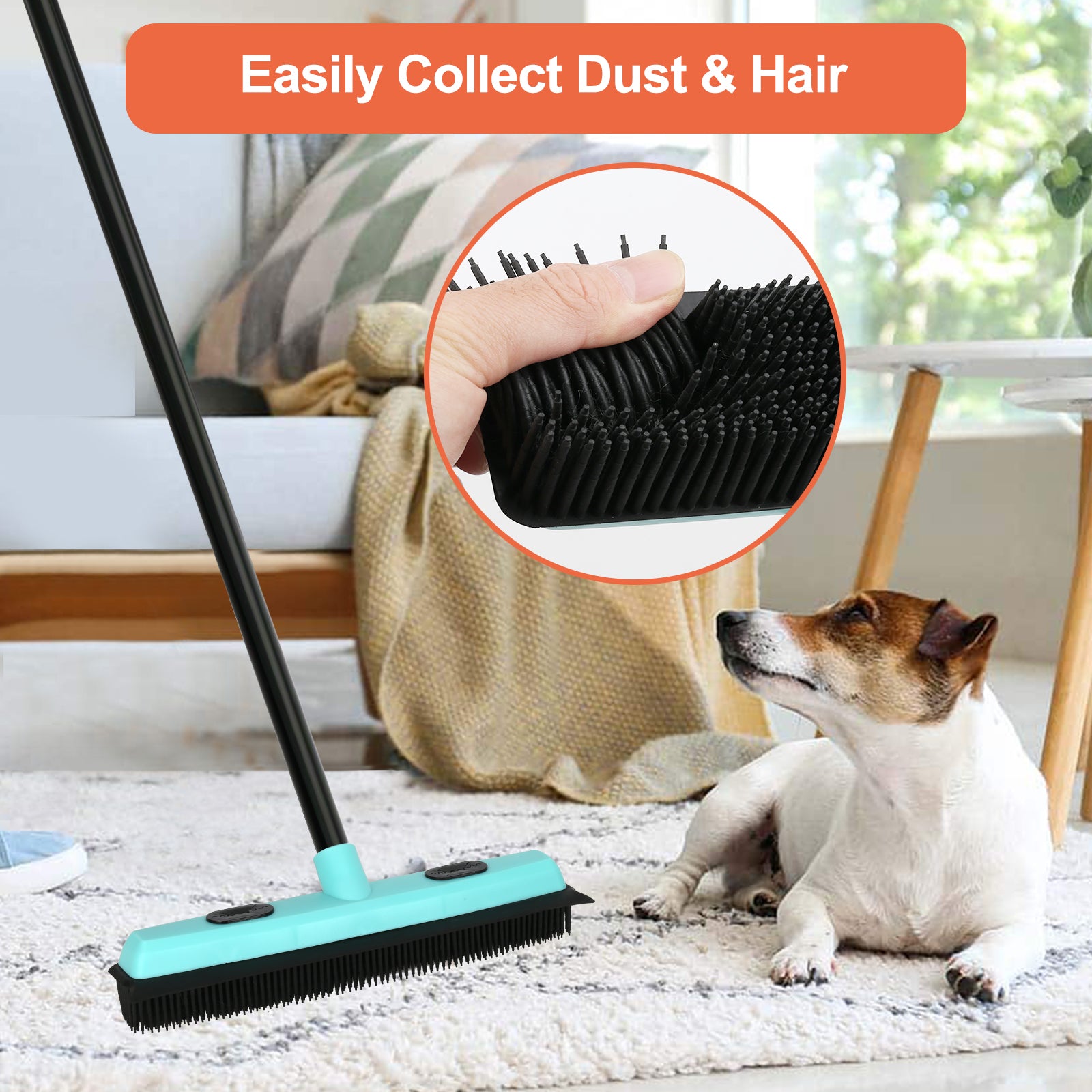Silicone Brush - Carpet Brush, Electrostatic Rubber Bristles