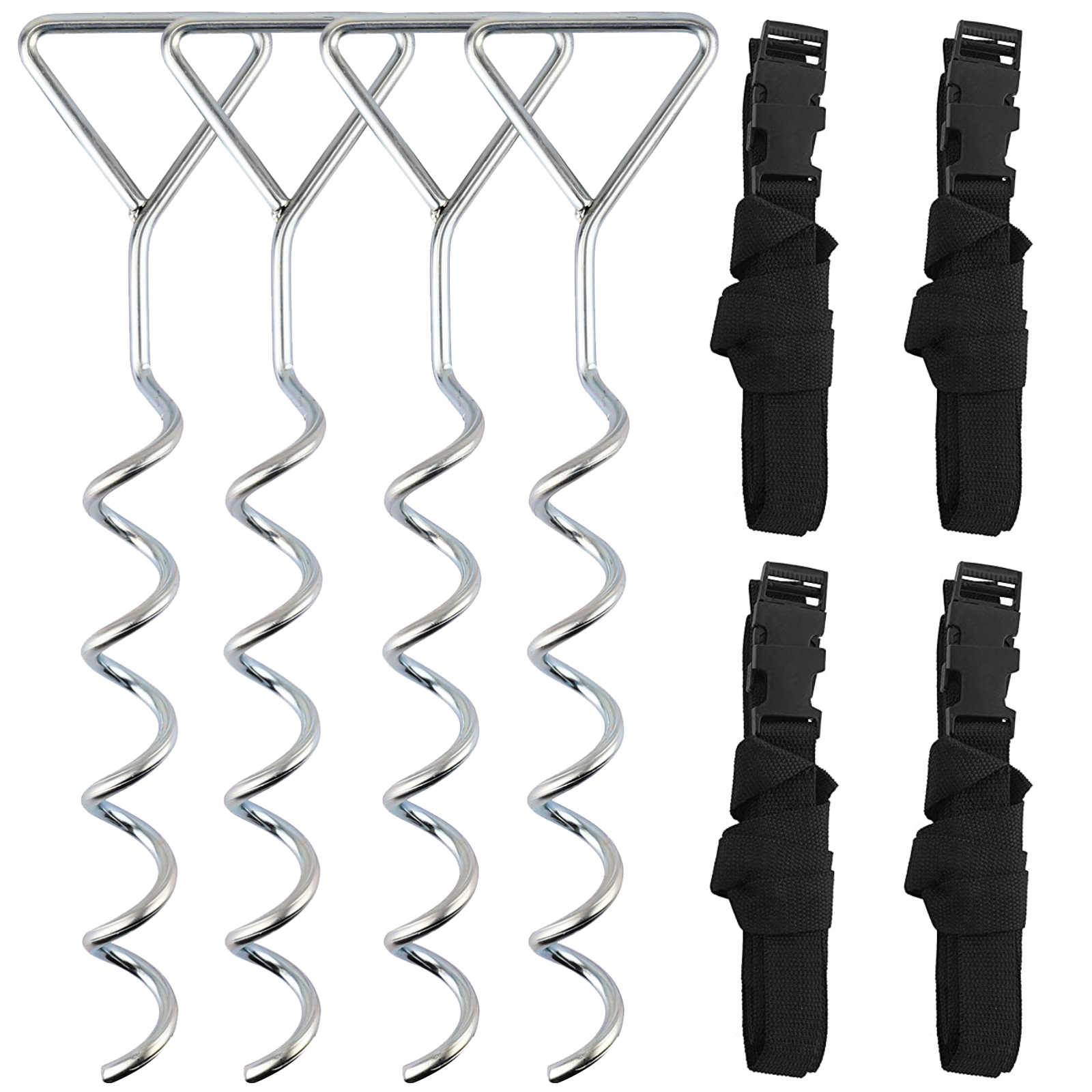 KeFanta Trampoline Anchors Kit Trampoline High Wind Stakes Heavy Dut