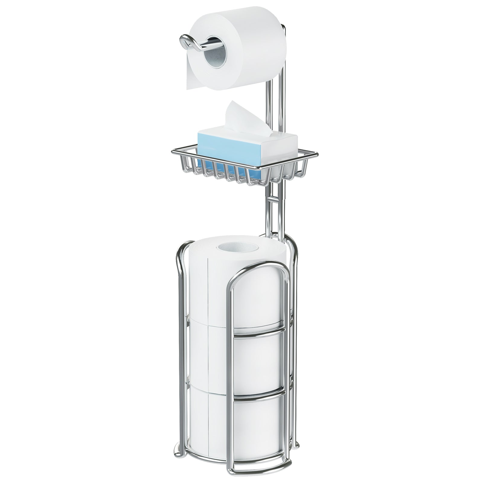 Edenscape Freestanding Toilet Paper Holder With Storage Shelf