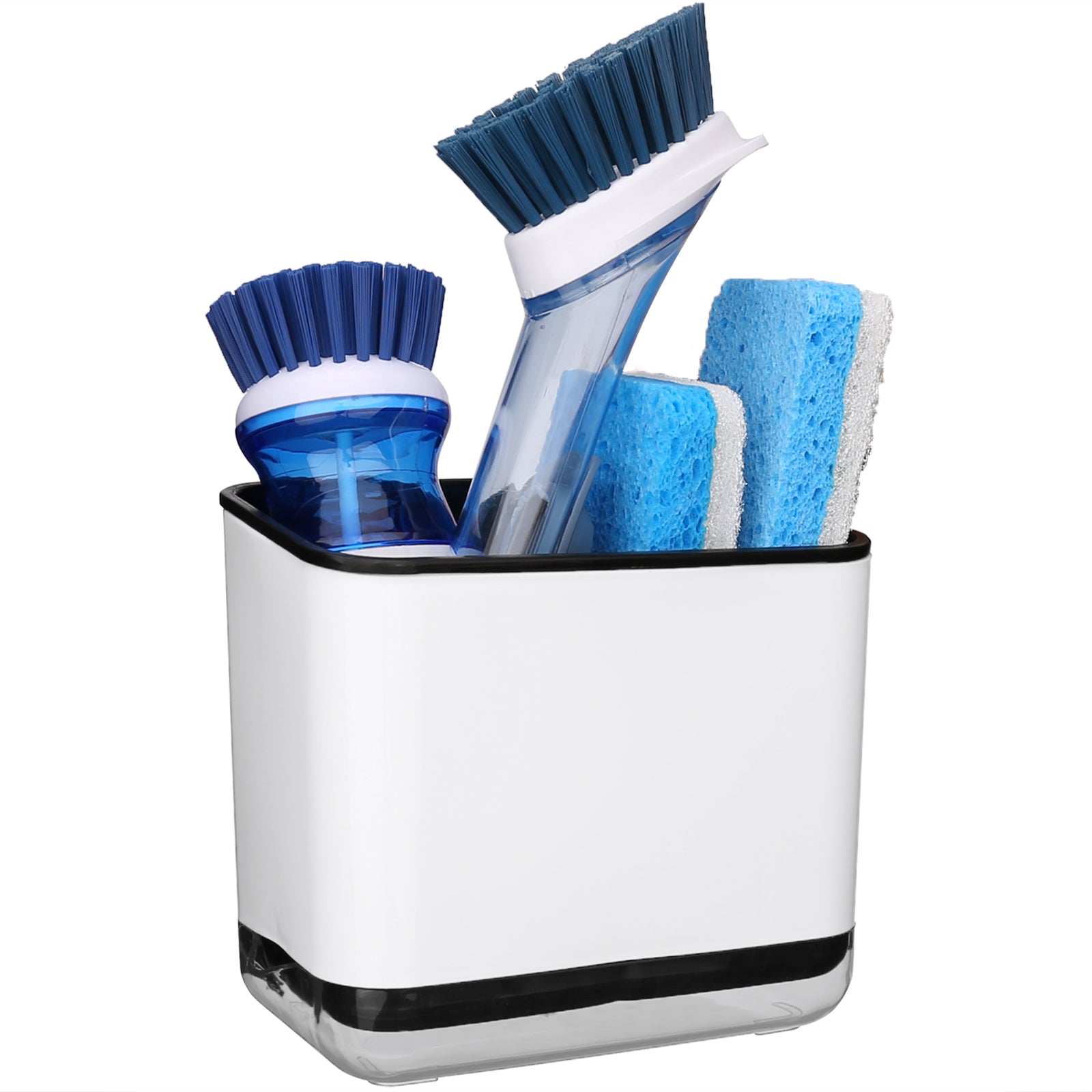 Scrub brush holder top for sink