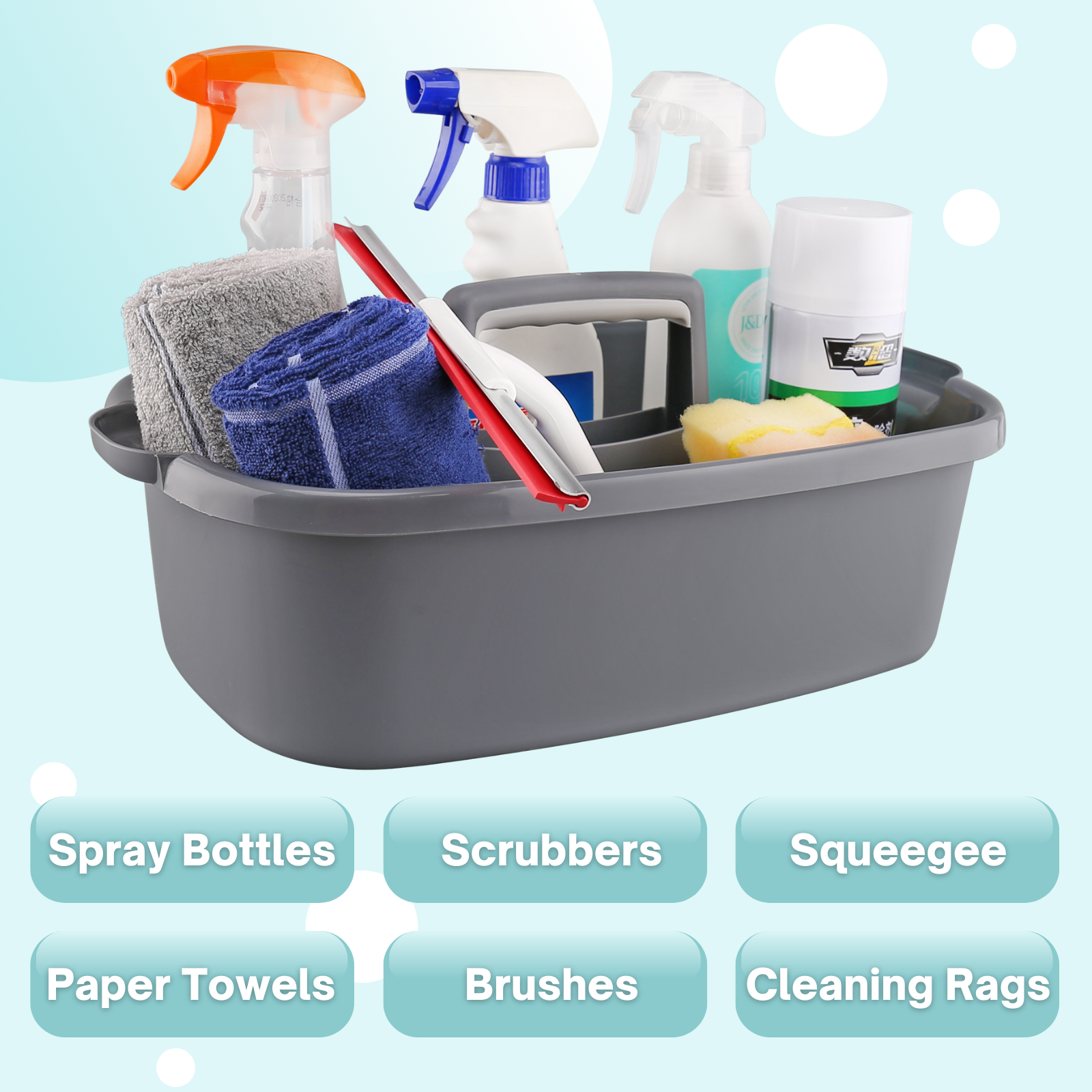 How To Organize Cleaning Supplies In A Pretty Cleaning Caddy  Cleaning  supplies organization, Cleaning caddy, Diy cleaning products