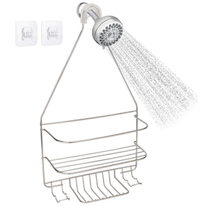Shower Caddy Corner Shelves, Black Shower Organizer, Adhesive Shampoo –  KeFanta