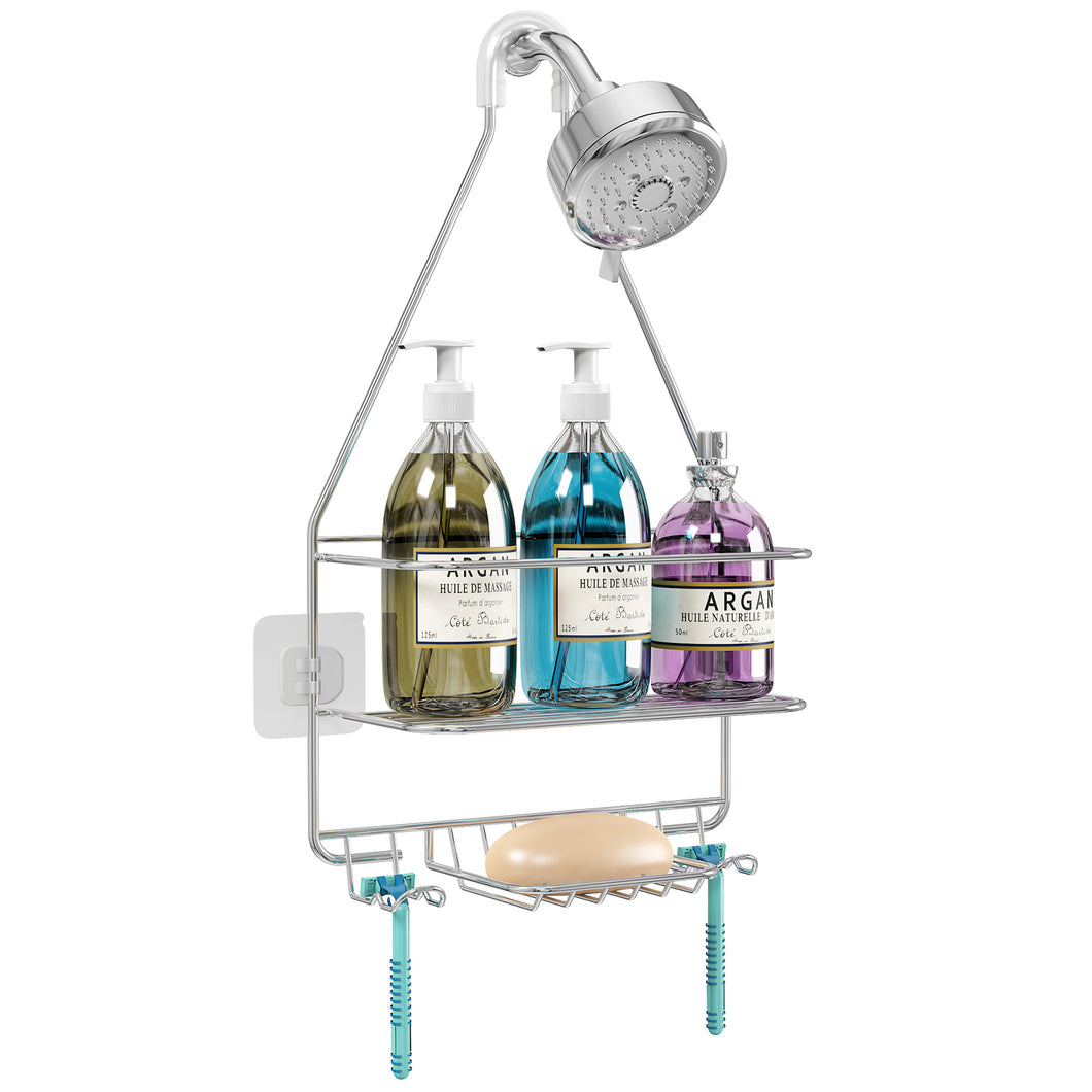 2-Tier Hanging Shower Caddy, Rustproof White - Bathroom - Storage &  Organizer