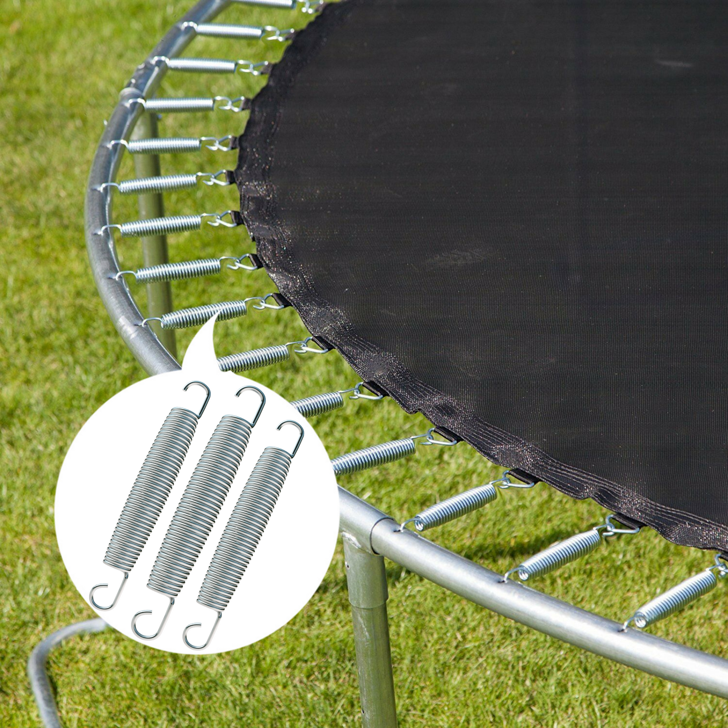 KeFanta 7 Inch Trampoline Springs for 15FT 16FT Trampoline, Heavy Duty Replacement Trampoline Spring, Galvanized Steel Spring with Puller Tool, Set of 16