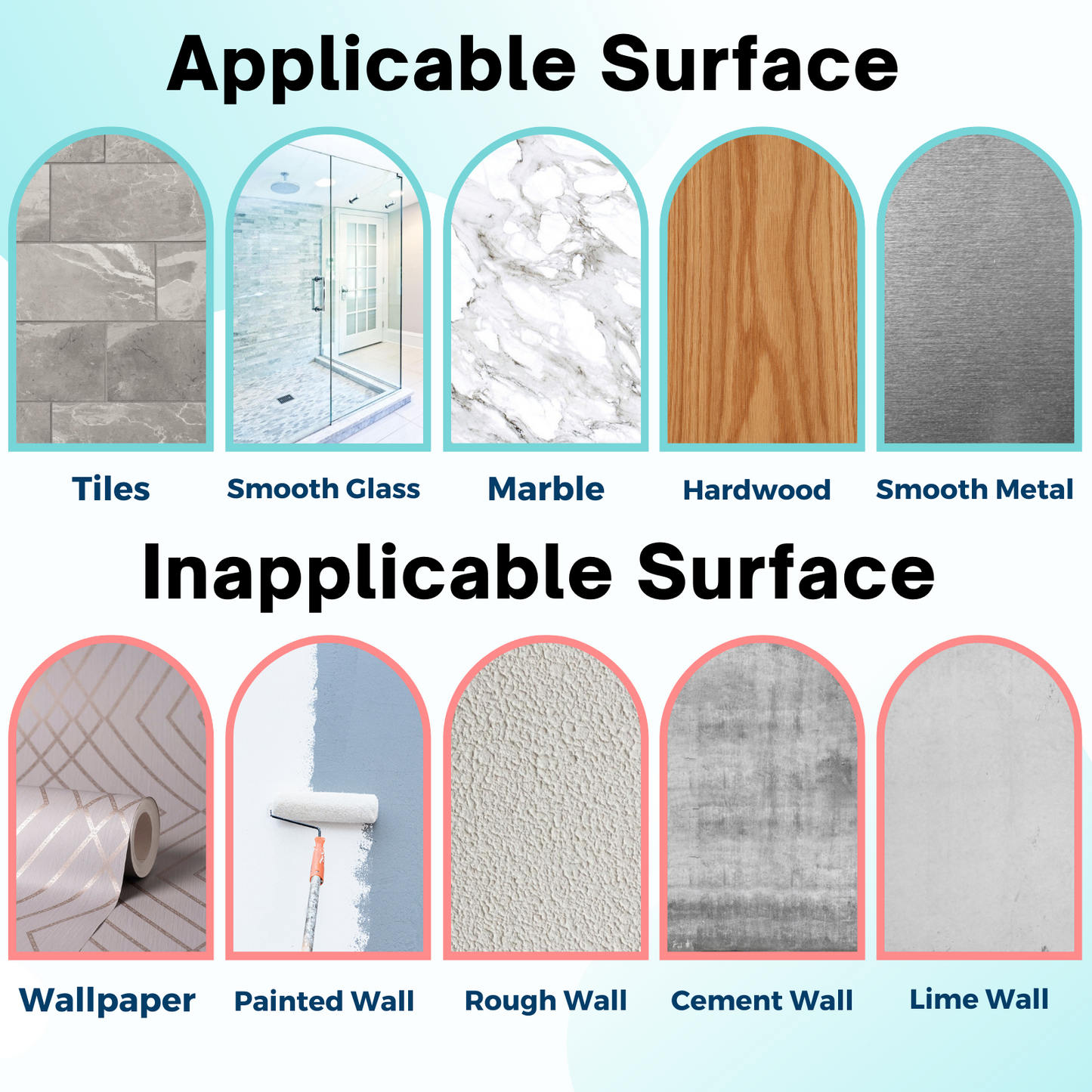 Shower Caddy Organizer, Black Shower Shelves, Adhesive Shampoo Holder for Inside Shower Walls, 2 Pack