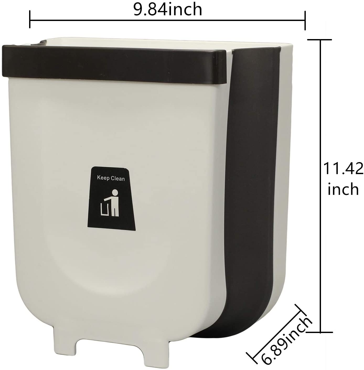 Folding Trash Can, Wall Mounted Folding Waste Bin, Hanging Garbage Can –  KeFanta