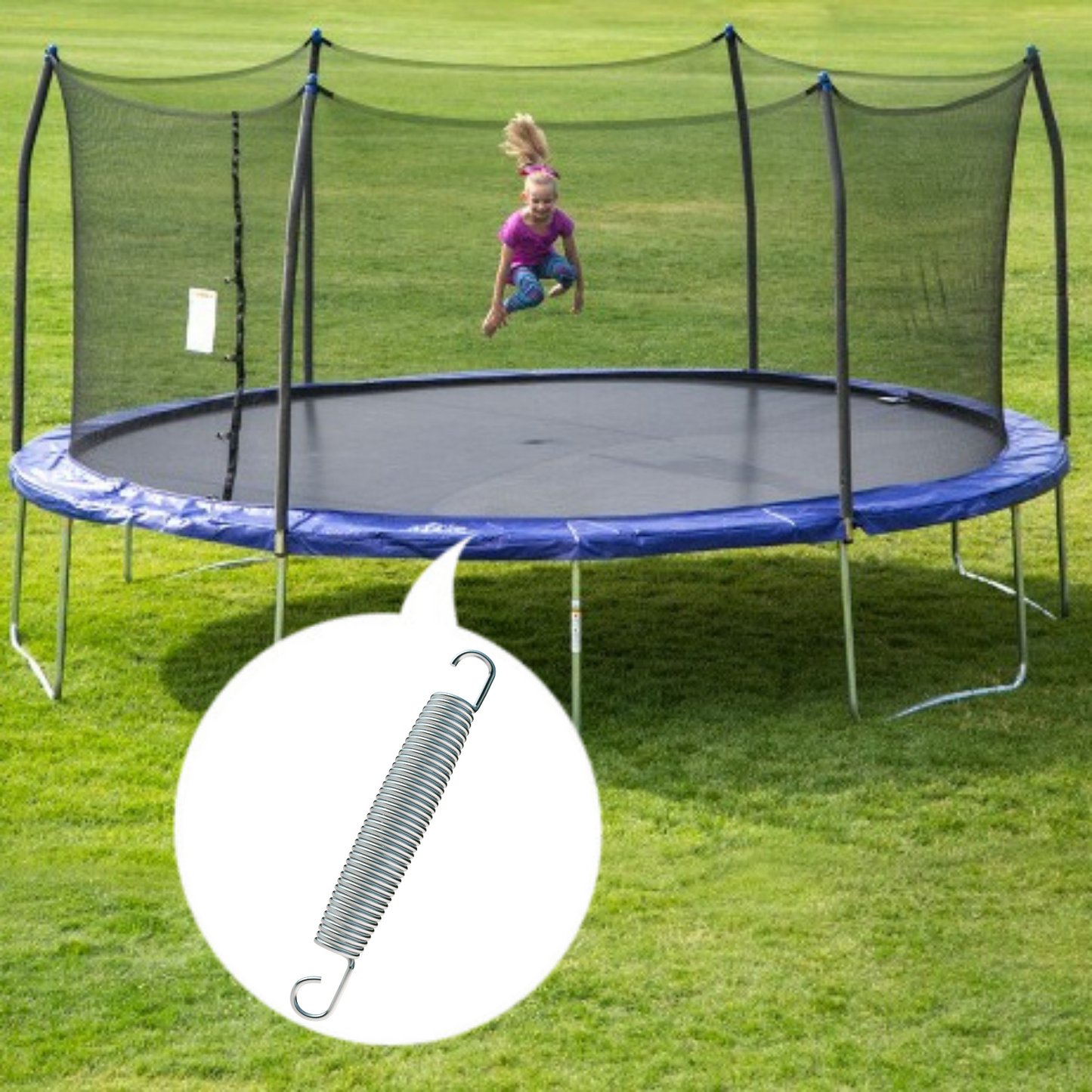KeFanta 7 Inch Trampoline Springs for 15FT 16FT Trampoline, Heavy Duty Replacement Trampoline Spring, Galvanized Steel Spring with Puller Tool, Set of 16