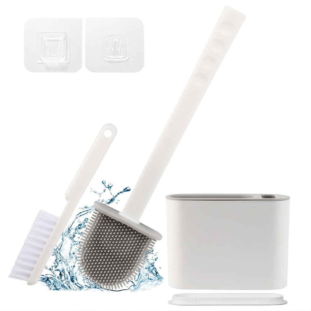  Toilet Brush, Toilet Bowl Brush and Holder Set for