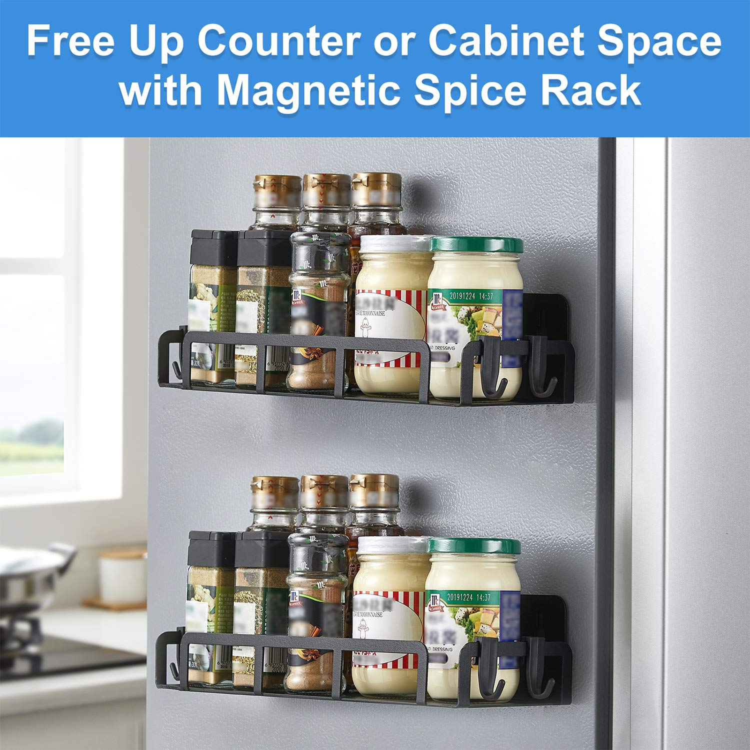 Space-saving Magnetic Spice Rack For Small Kitchens And Apartments