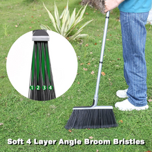 Load image into Gallery viewer, Outdoor/Indoor Broom for Floor Cleaning with 58 inch Long Handle, Angle Brooms Heavy Duty for Home Garage Kitchen Office Courtyard Lobby Lawn Concrete
