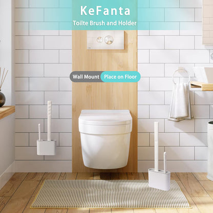 Silicone Toilet Brush,Toilet Bowl Brush and Holder Set with Small Brush for Deep Cleaning,Freestanding/Wall Mounted Toilet Brush Holder