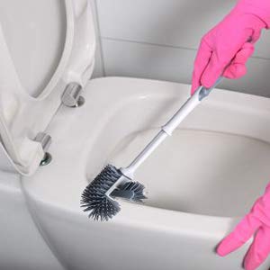 Bathroom Toilet Cleaning Brush With Rim Cleaner And Holder Set
